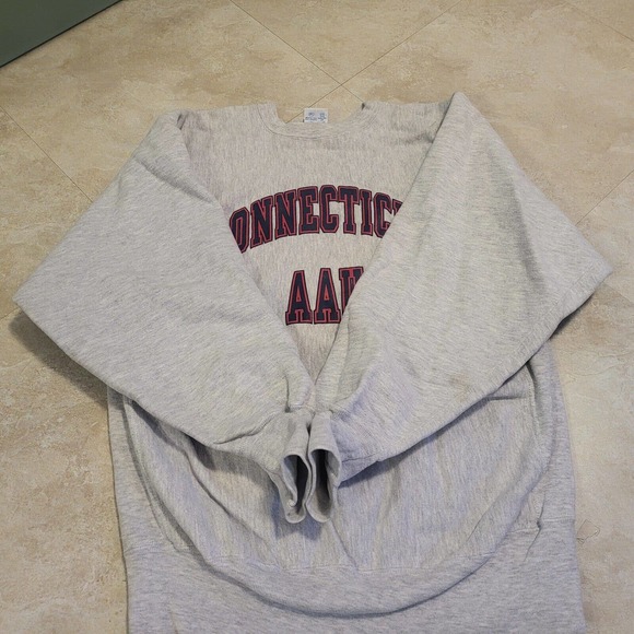 VTG 90s Champion Reverse Weave UConn Connecticut AAU Crewneck Sweatshirt XL - Picture 8 of 10